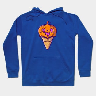 Ice Cream Pumpkin Halloween Cartoon Hoodie